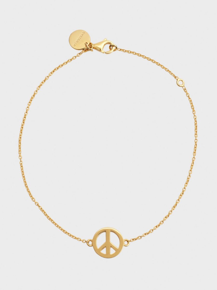 Syster P - Armband Peace Guld