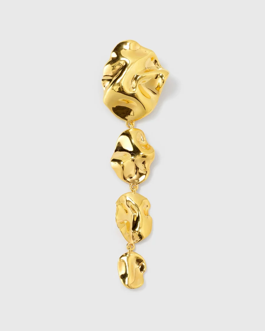 Syster P - Örhänge Moulded Long Single Guld
