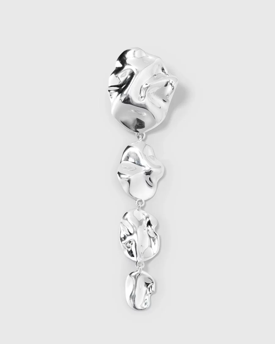 Syster P - Örhänge Moulded Long Single Silver