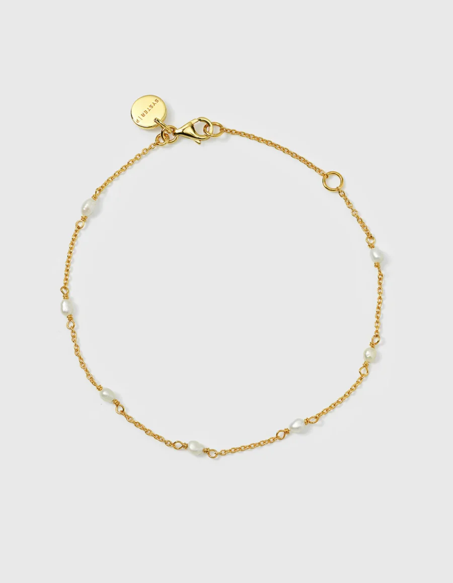 Syster P - Treasure Multi Pearl Armband Guld