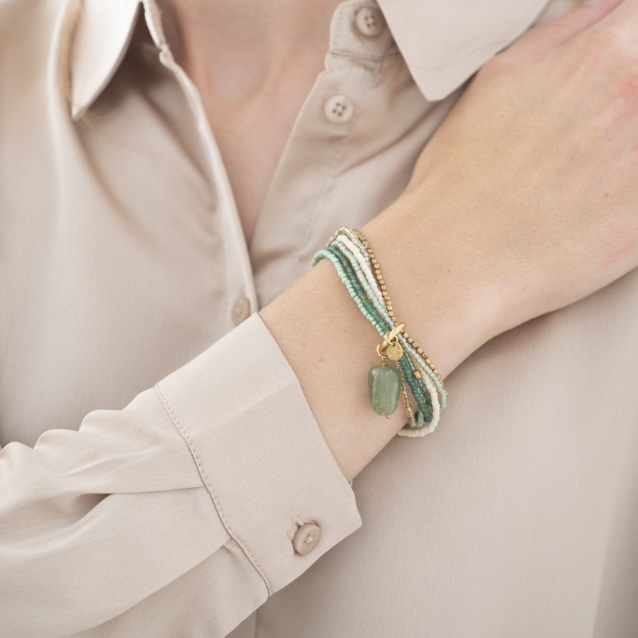 A Beautiful Story - Armband Nirmala Aventurine Guld - Bild 2