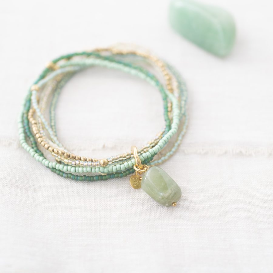 A Beautiful Story - Armband Nirmala Aventurine Guld