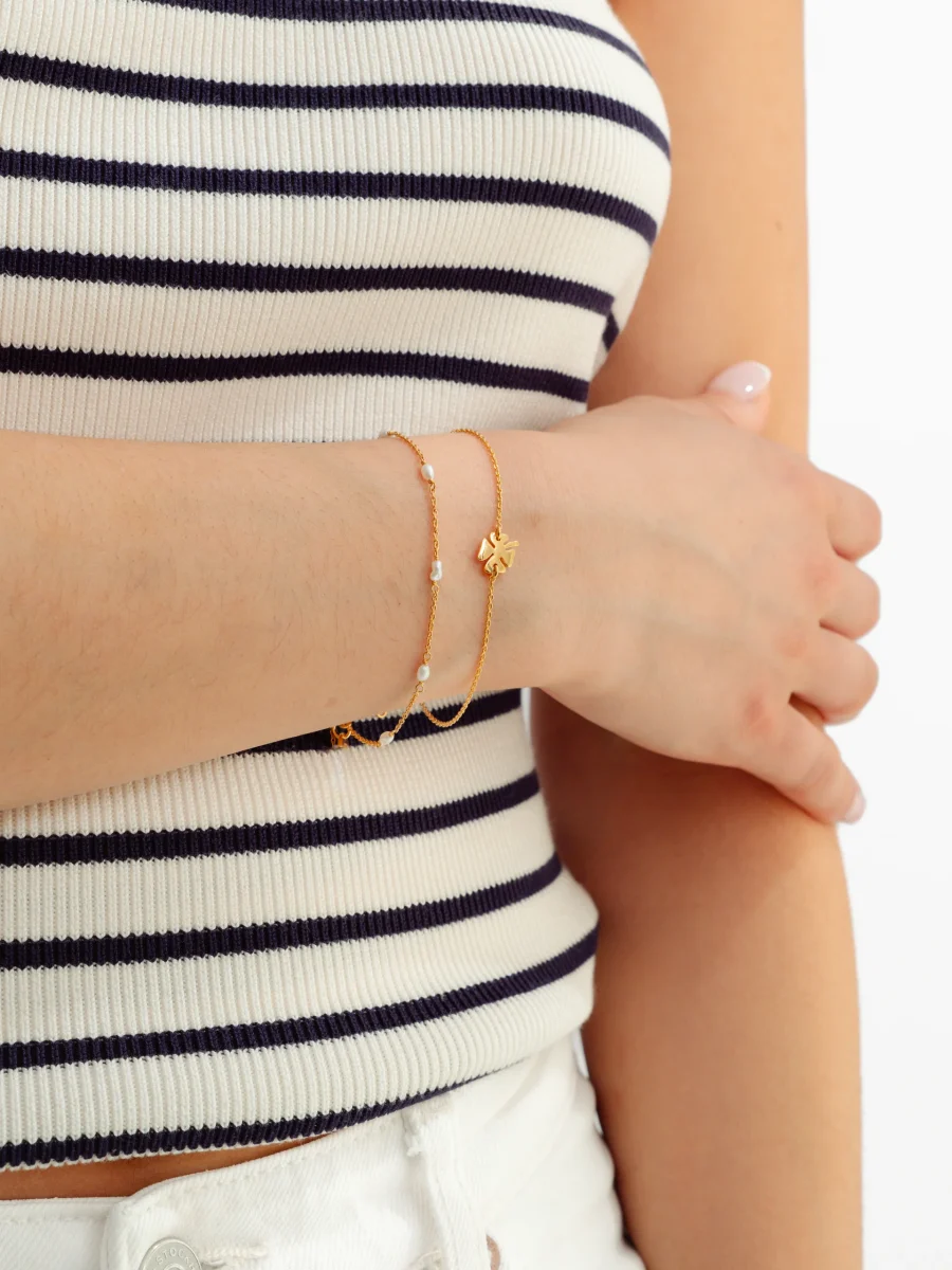 Syster P - Treasure Multi Pearl Armband Guld - Bild 2