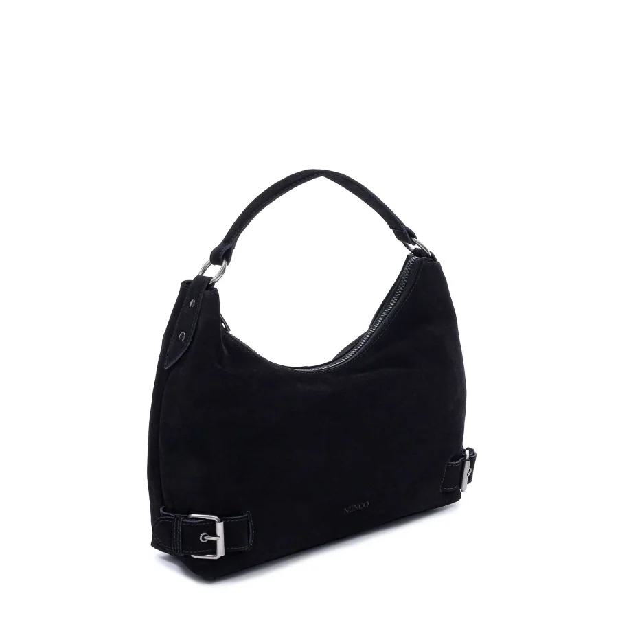 Nunoo - Handväska Rio Suede Black w. Antique Silver - Bild 2