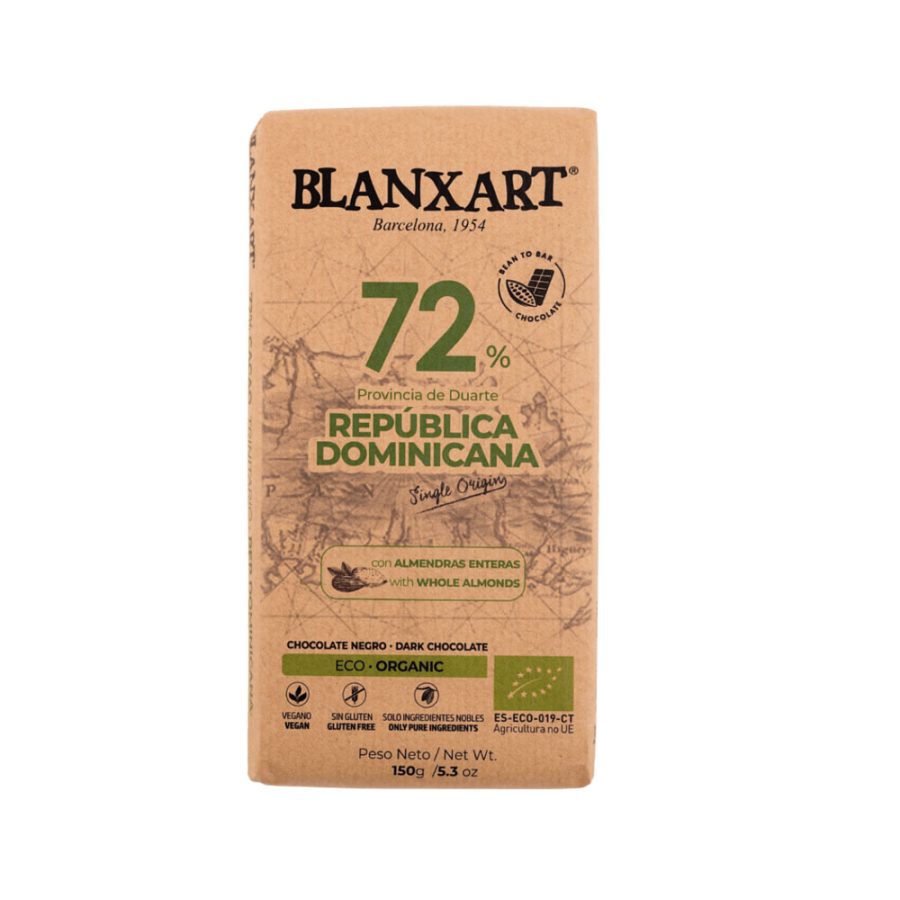 Blanxart - 72% med mandel Dominikanska Republiken 150g