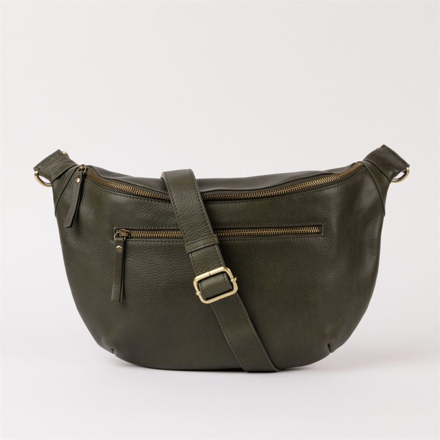 OMBxLanius - Drew Maxi, Dark Olive Soft Grain Leather