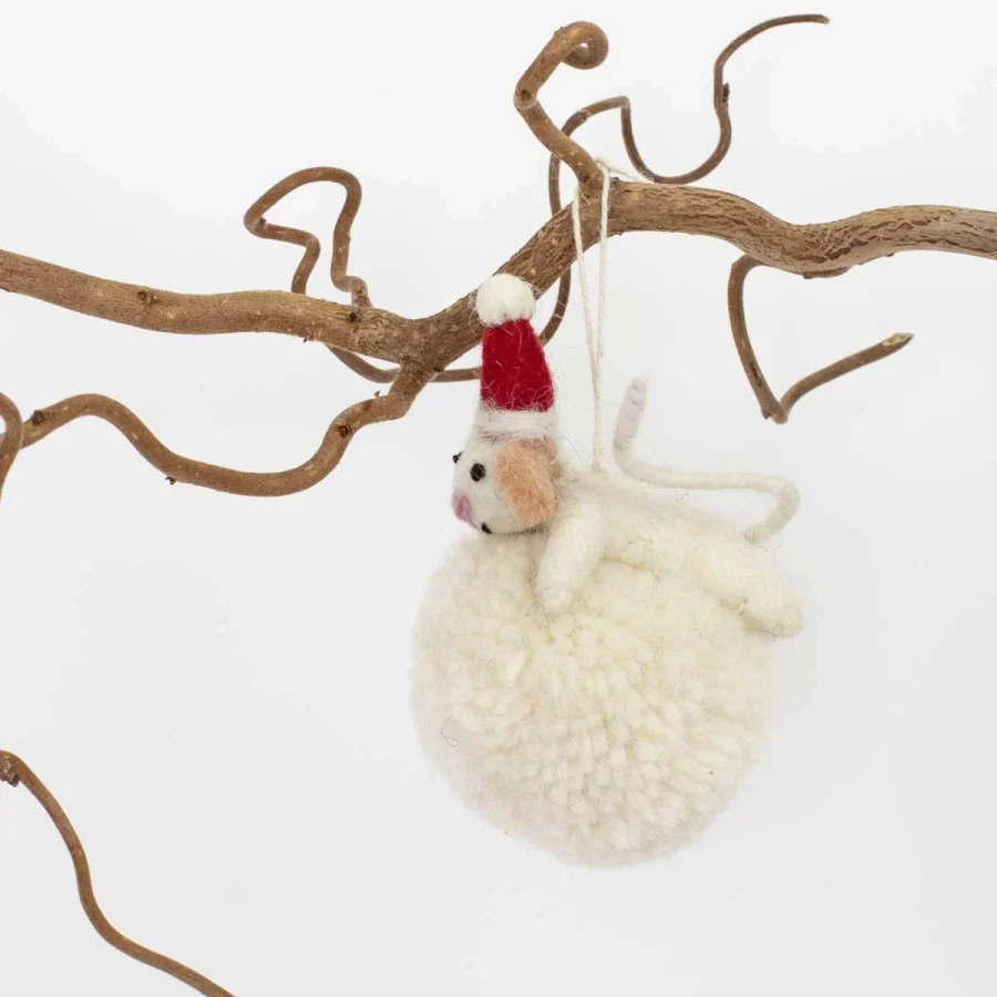 World of Craft - Julhänge Mouse on Snowball