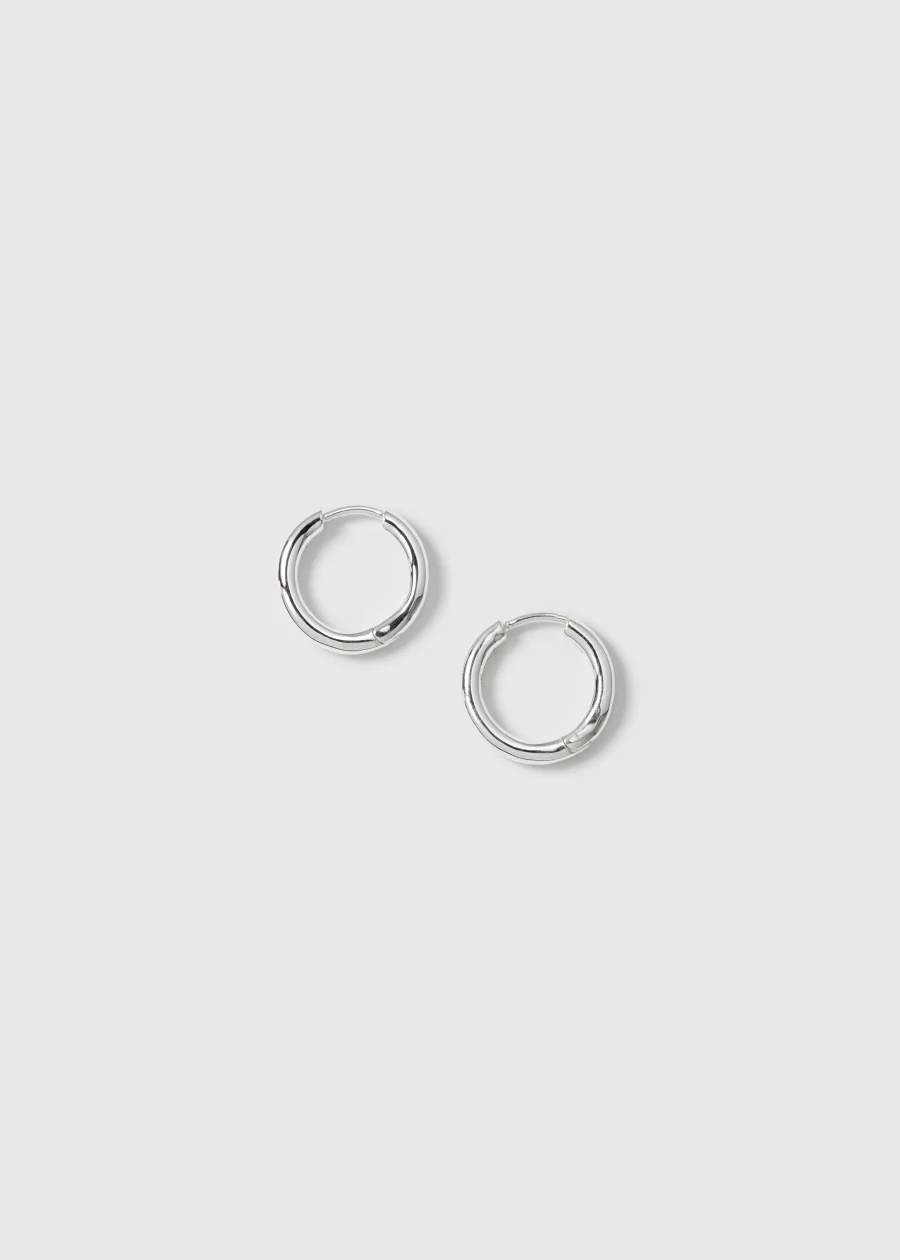 Syster P - Örhänge Beloved Fat Small Hoops Silver