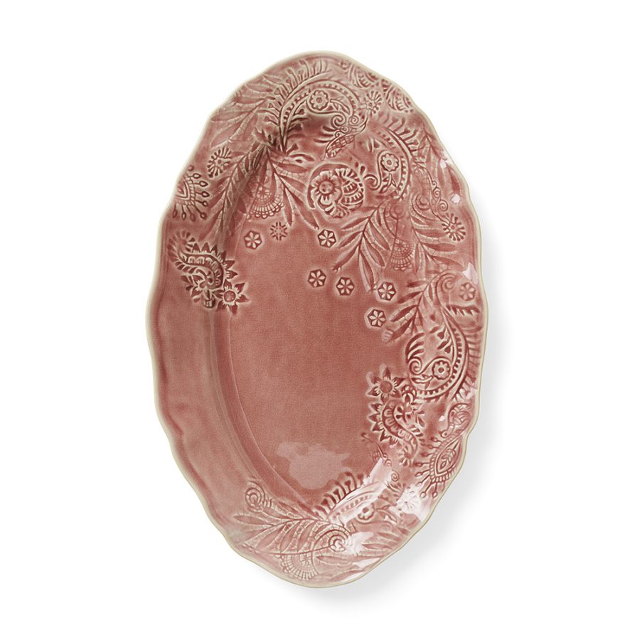 Sthål - Small Oval Serving Dish Old Rose