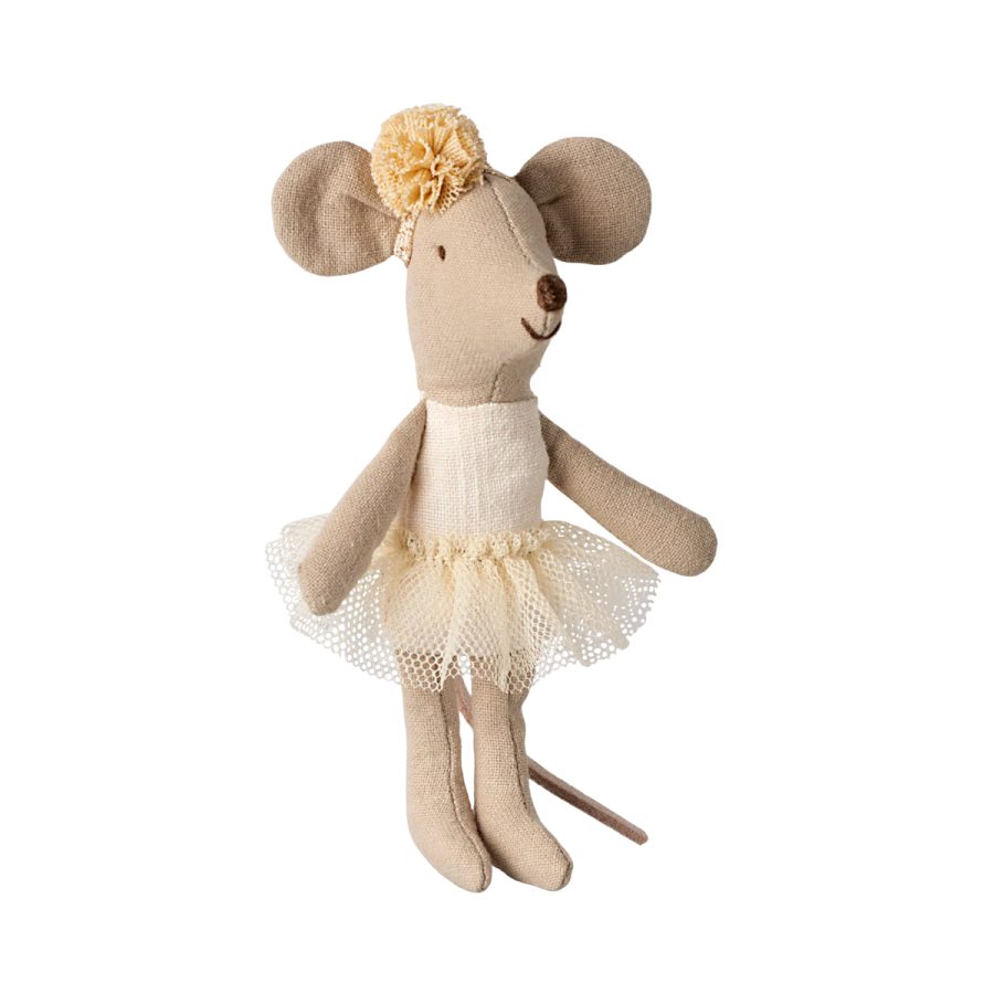 Maileg - Ballerina mouse, Little sister - Off white