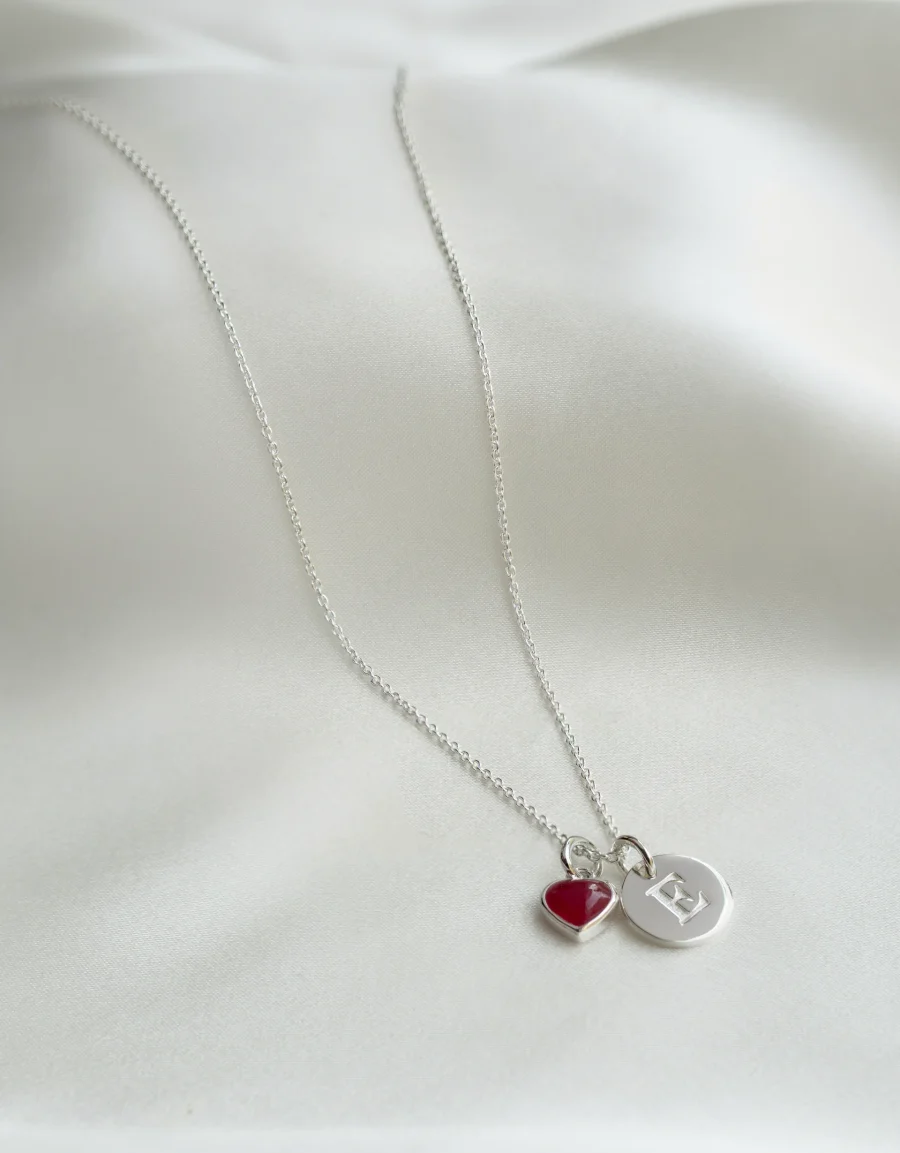 Syster P - Beloved Heart Pendant Silver, Pink Quartz - Bild 2