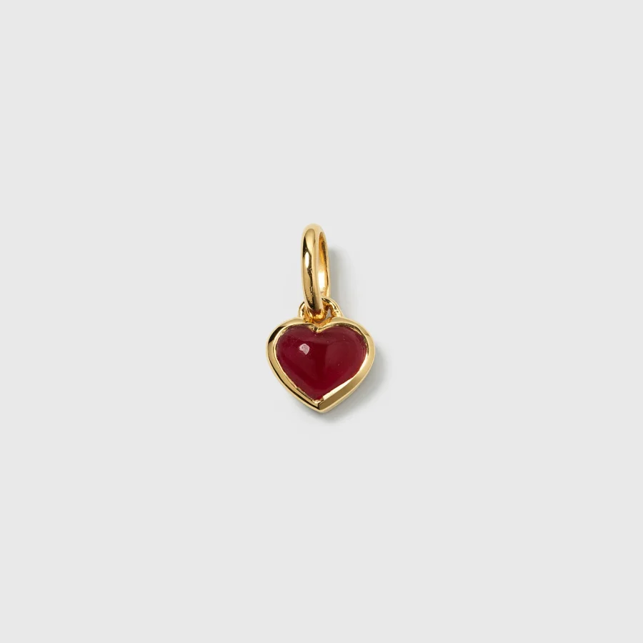 Syster P - Beloved Heart Pendant Guld, Pink Quartz