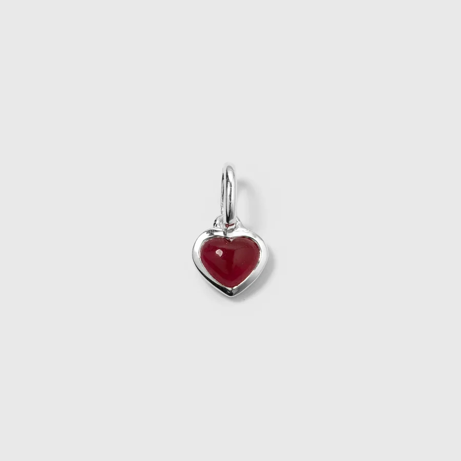 Syster P - Beloved Heart Pendant Silver, Pink Quartz