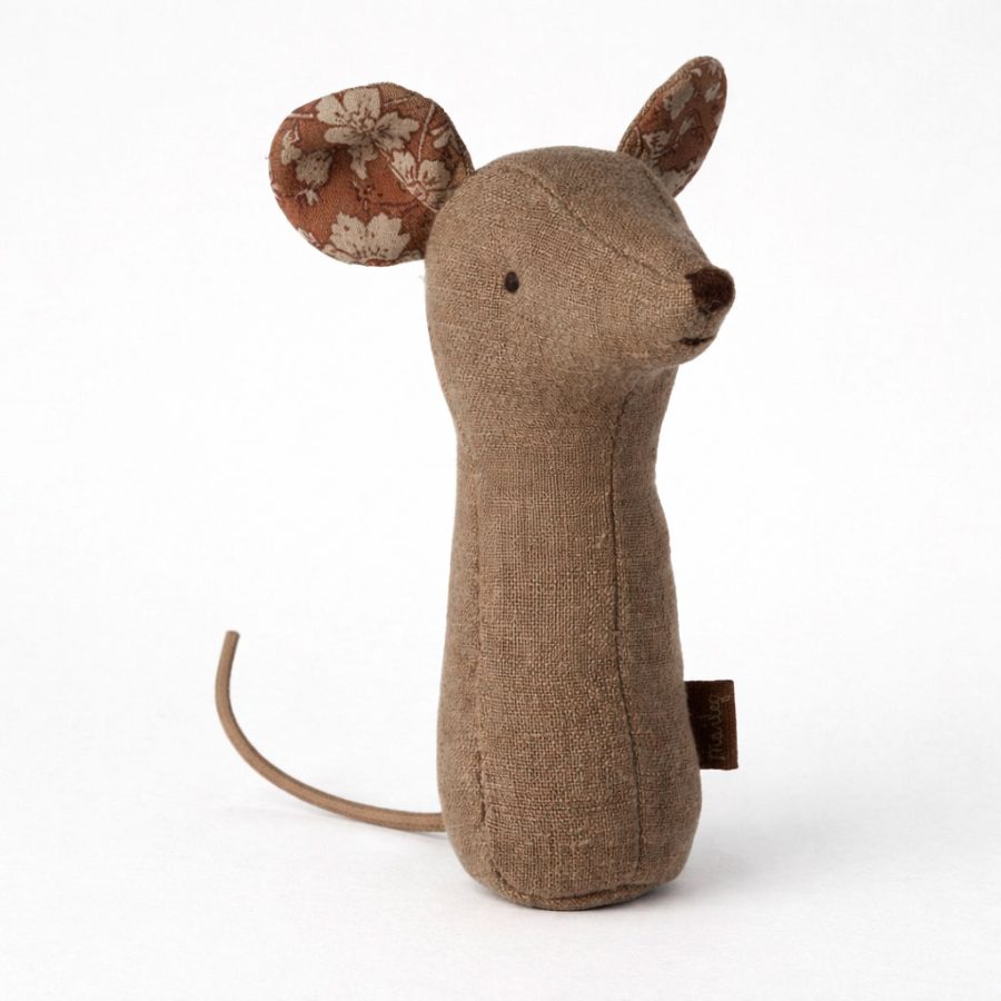 Maileg - Lullaby friends, Mouse rattle - Light umber
