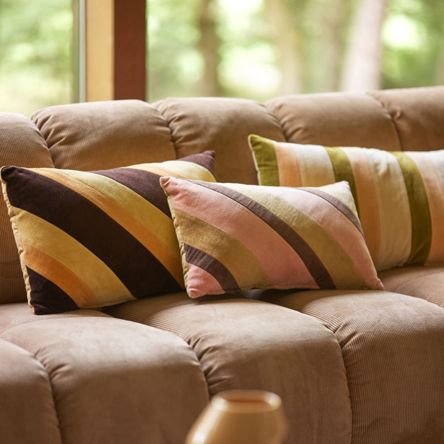 HK Living - Kudde Striped Velvet Sunkissed 50x30cm - Bild 2