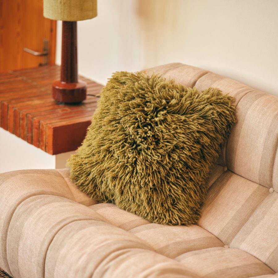 HK Living - Kudde Fluffy Olive 50x50cm - Bild 2