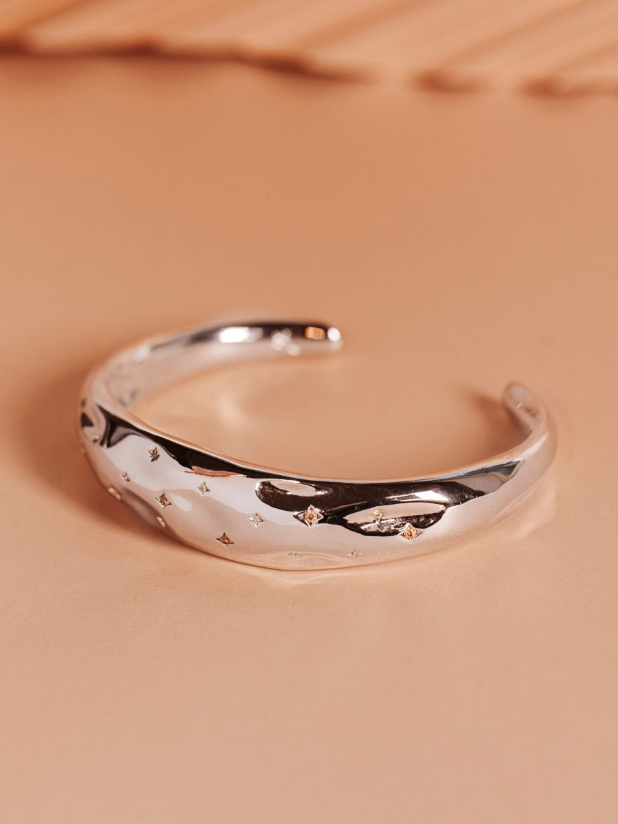 Ylva Li - Bertha Bangle Armband Silver - Bild 2
