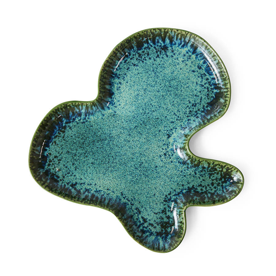 HK Living - Serveringsfat Shell Teal