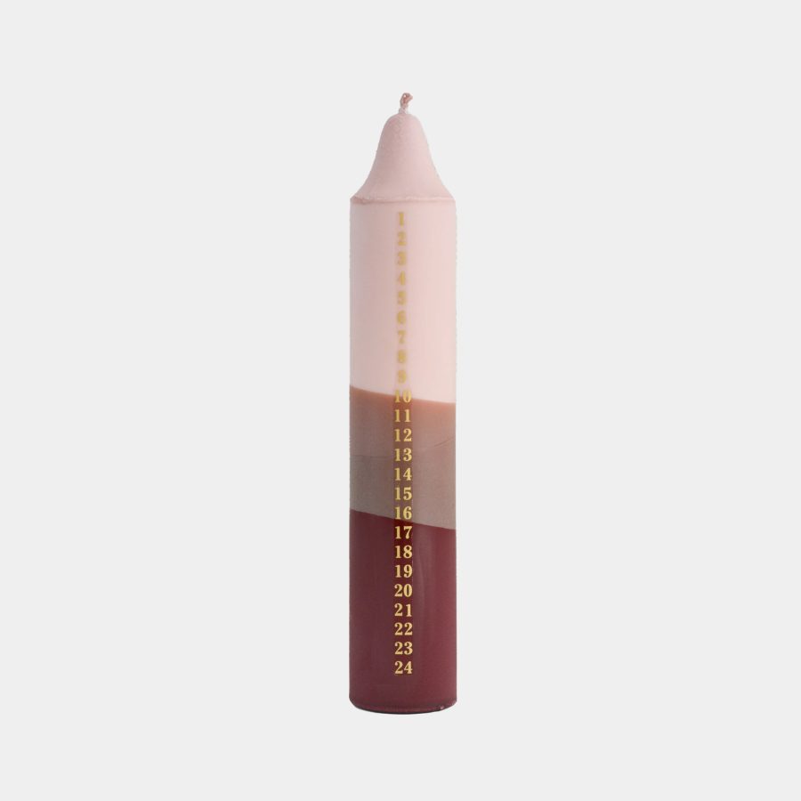 Nordtrice - Kalenderljus Beige / Brown / Red