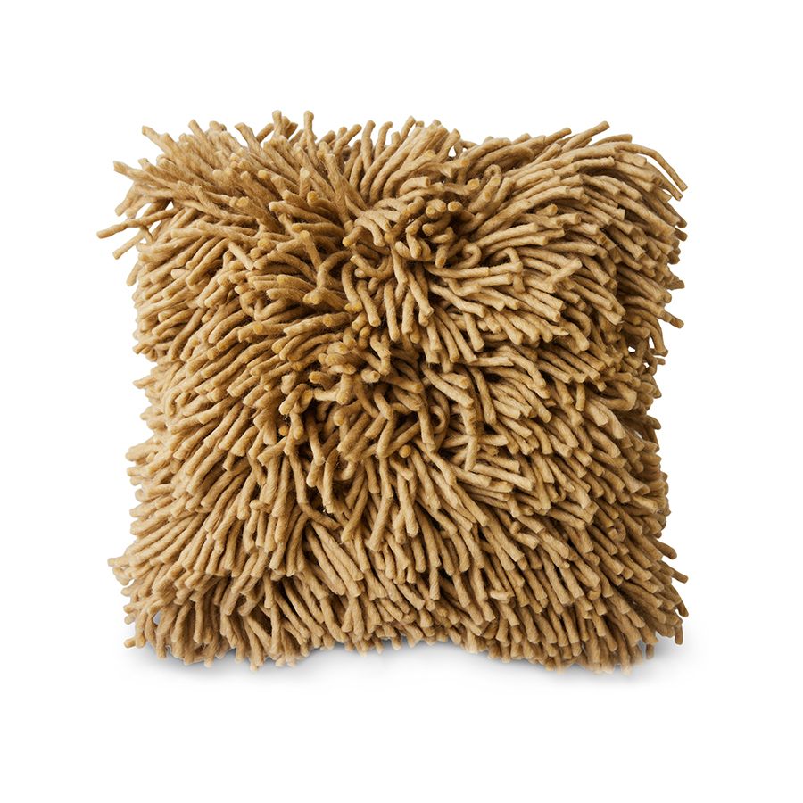 HK Living - Kudde Rugged Woolen olive 50x50cm