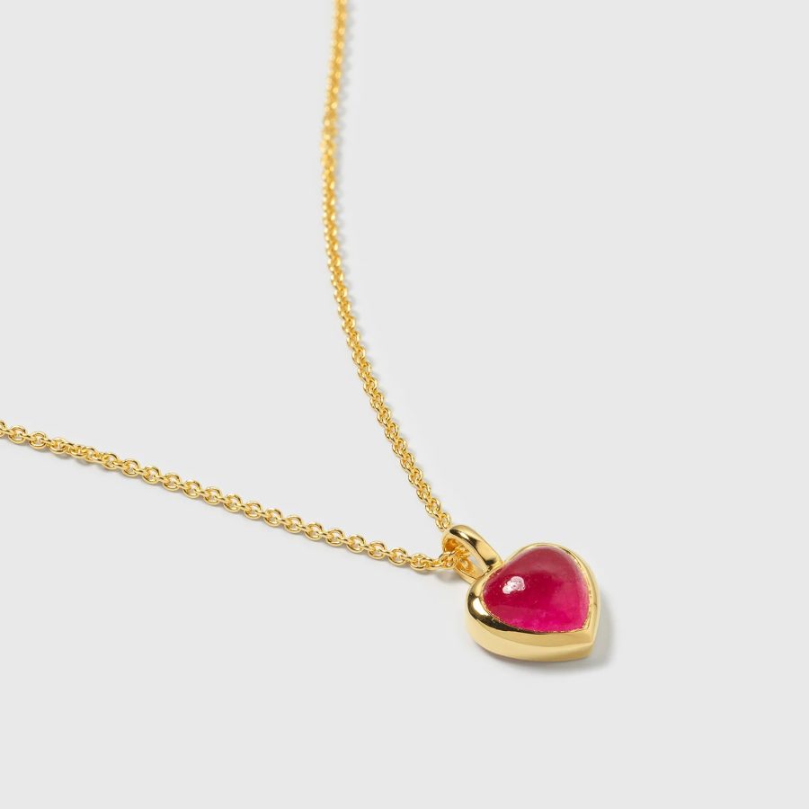 Syster P - La La Love Halsband Guld, Pink Quartz