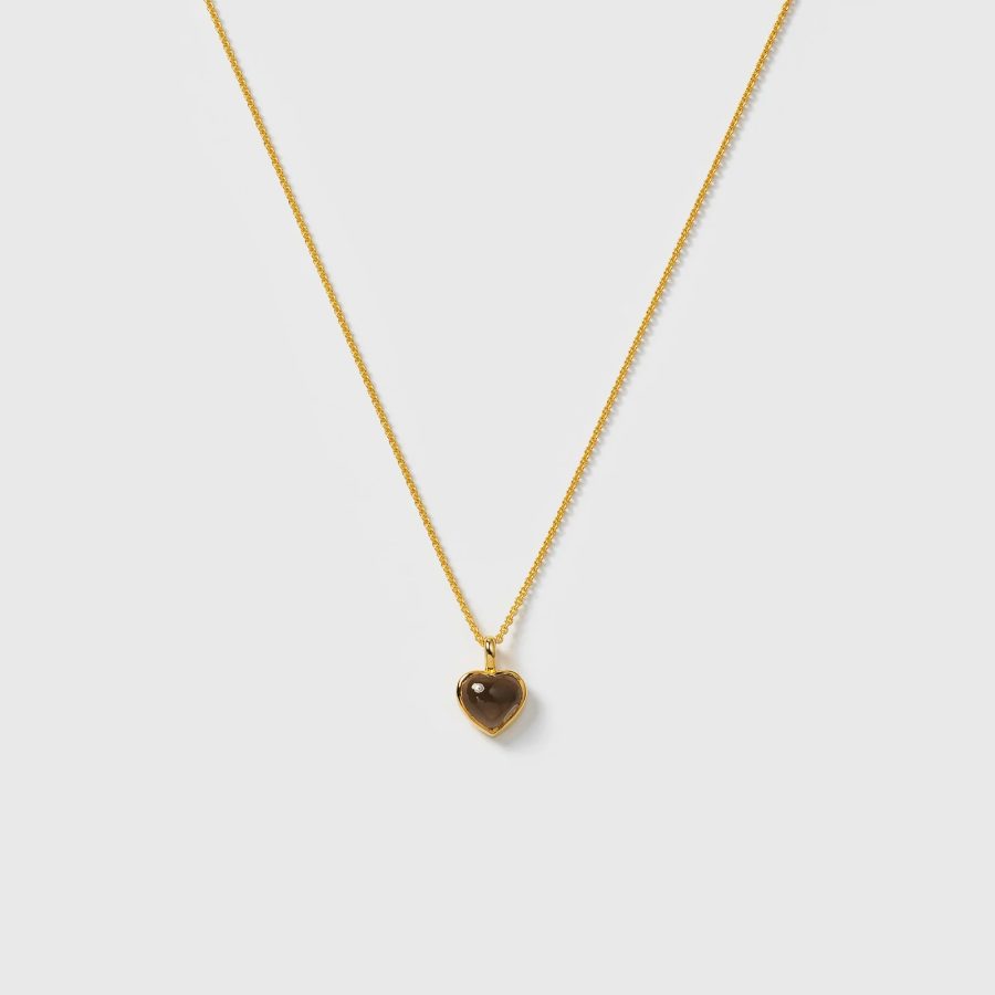 Syster P - La La Love Halsband Guld, Smokey Quartz