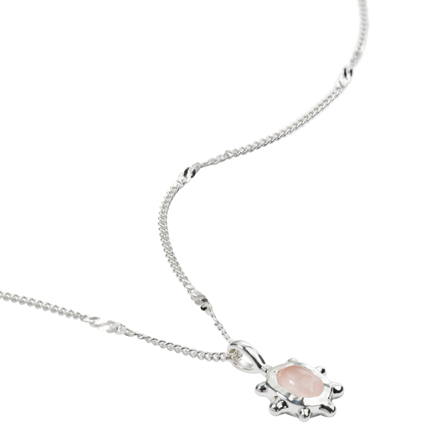 Syster P - Florentina Halsband Rosenkvarts Silver