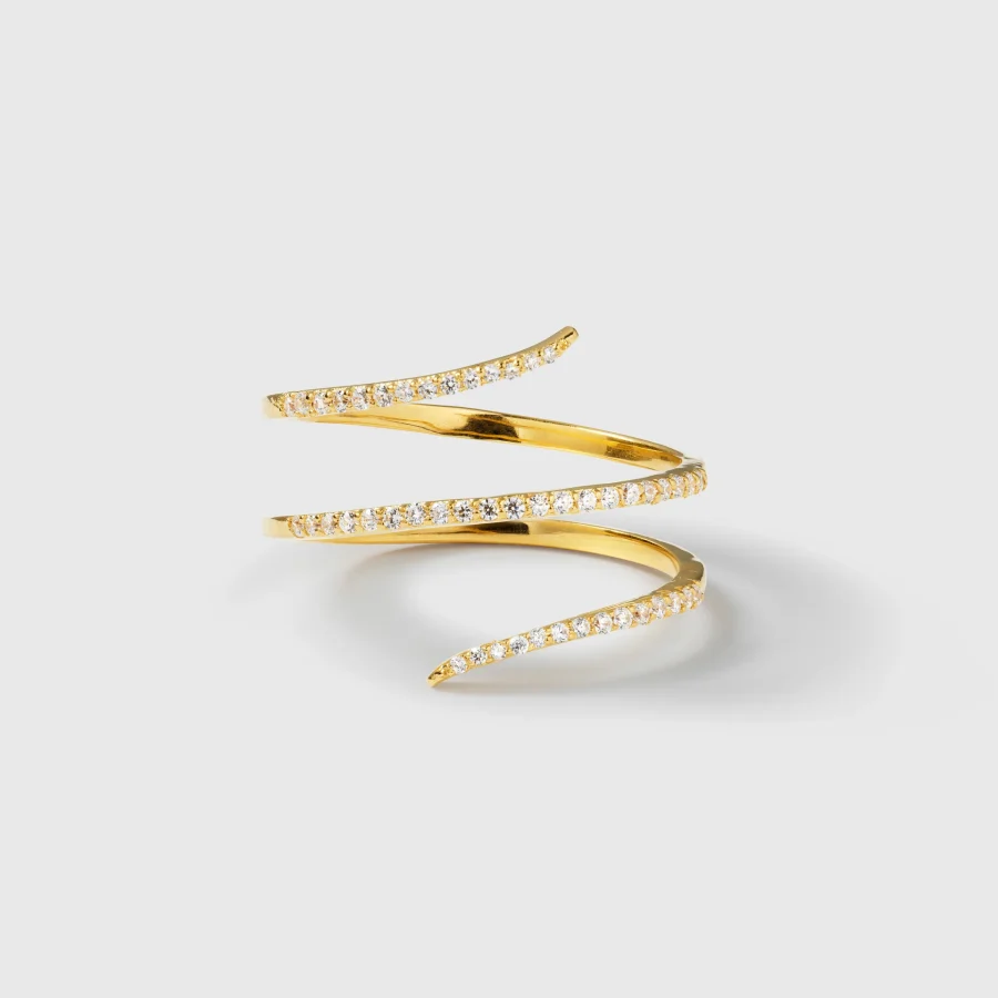Syster P - Sparkle Wrap Ring Guld