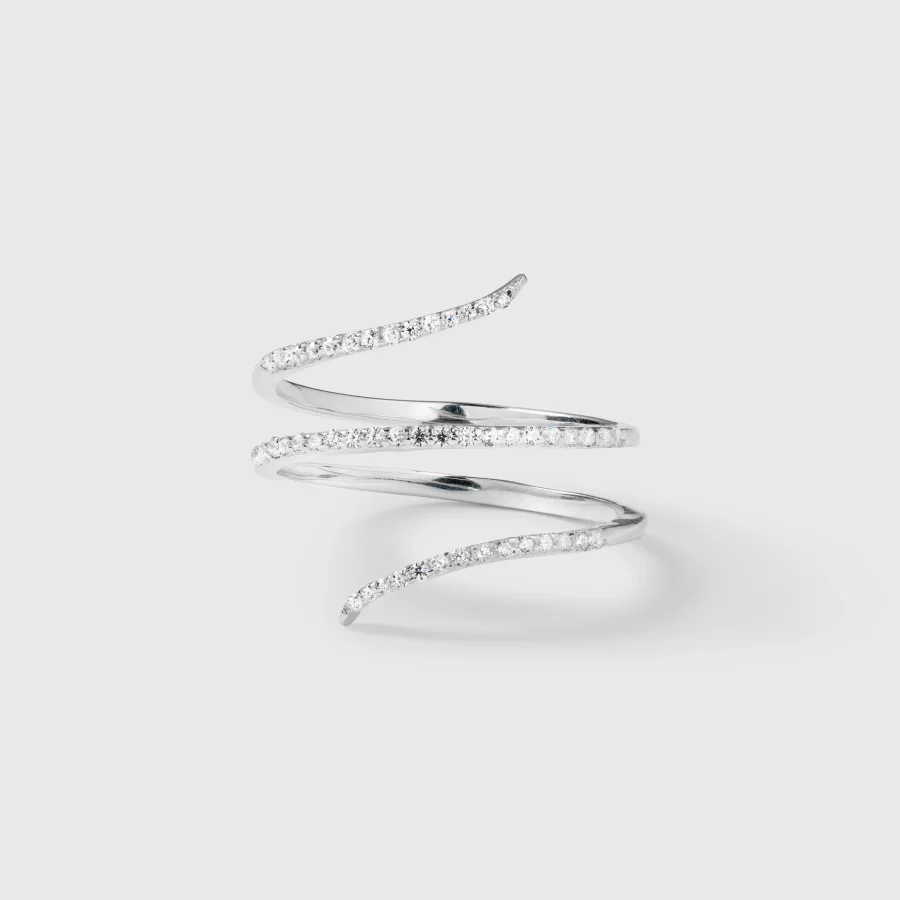 Syster P - Sparkle Wrap Ring Silver