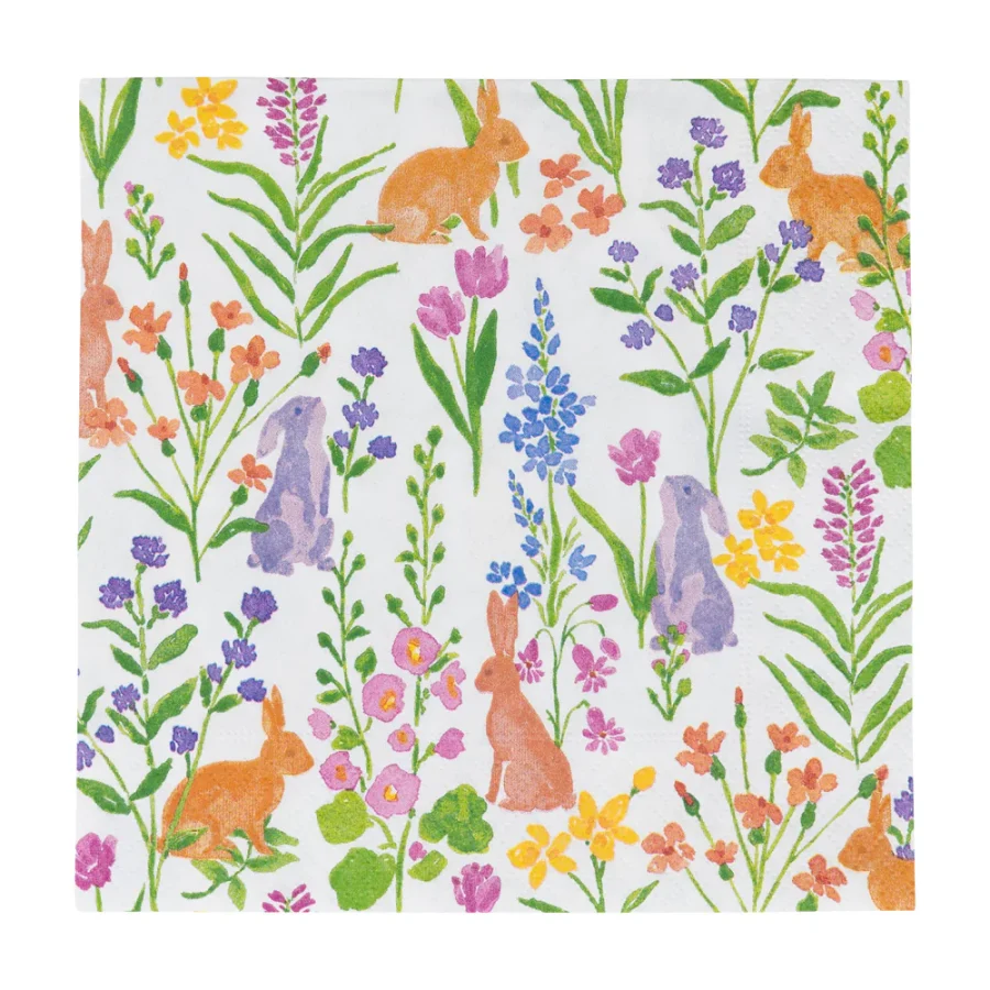 Caspari - Bunny Field, 33x33 cm