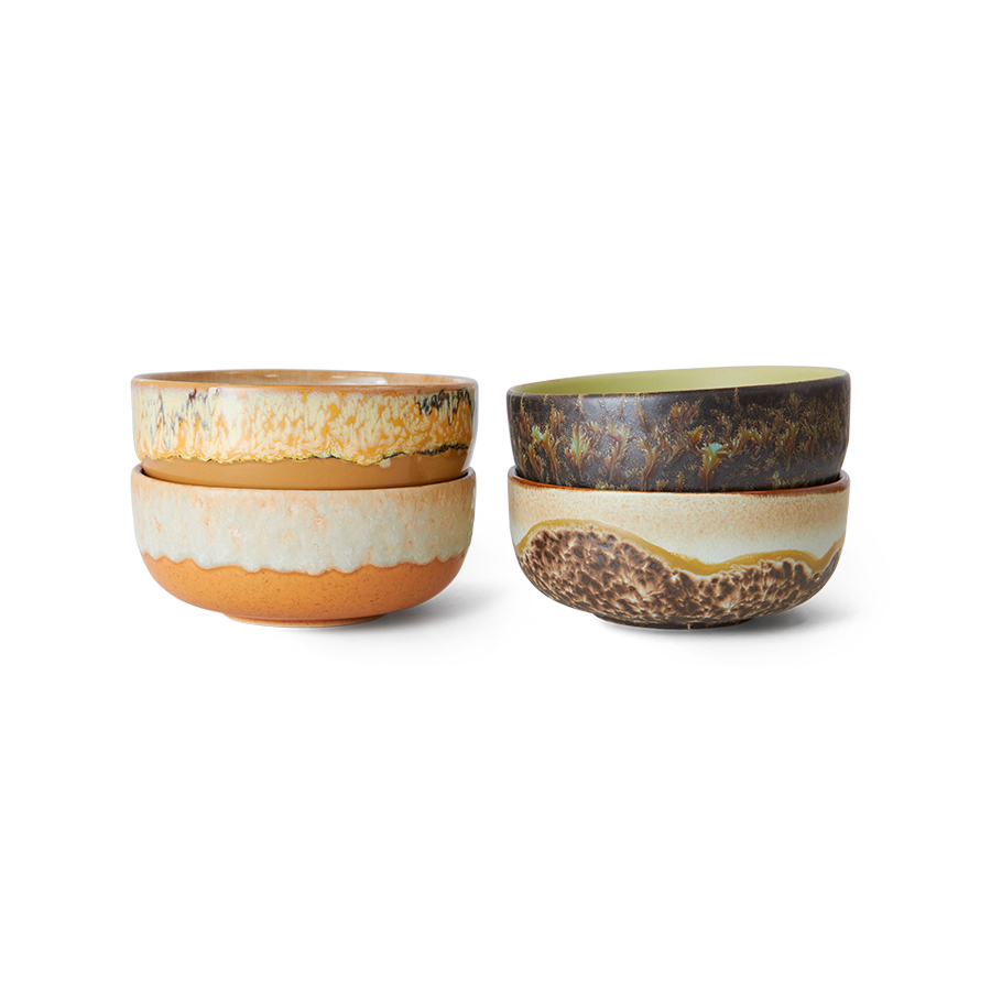 HK Living – 70s ceramics Tapasskålar Drift 4-pack
