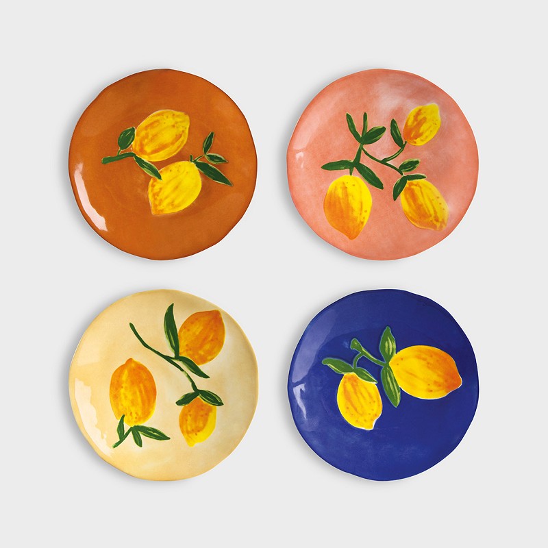 &klevering - Assietter Lemon 4-pack