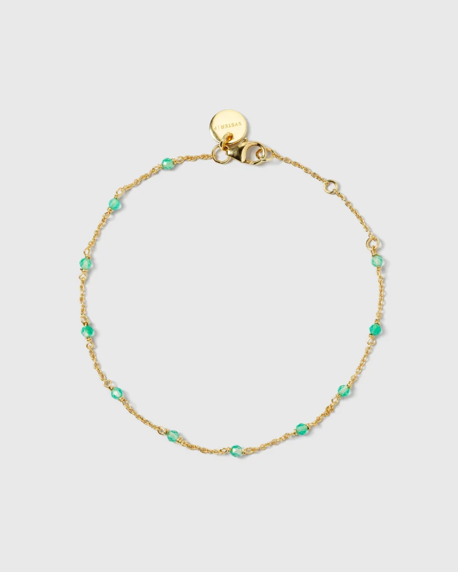 Syster P - Armband Santa Monica Green Guld