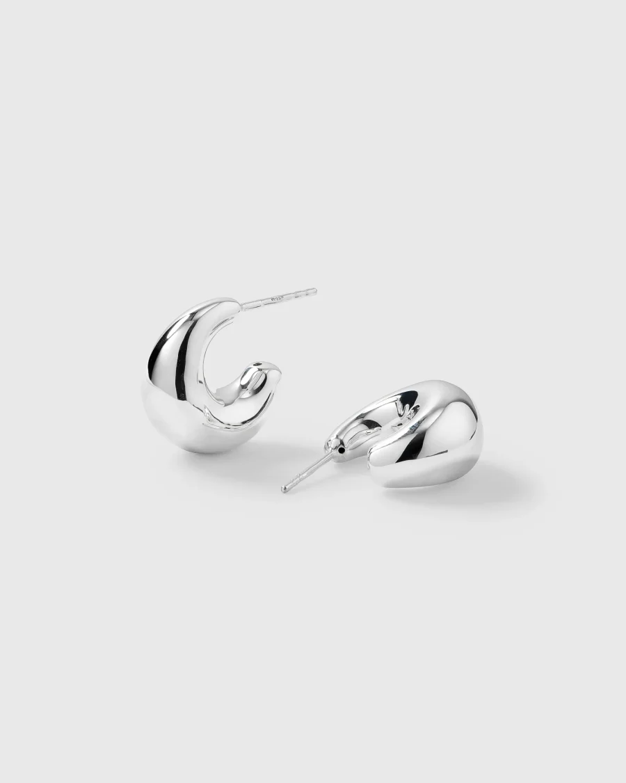 Syster P - Bolded Little Sis Earrings Silver