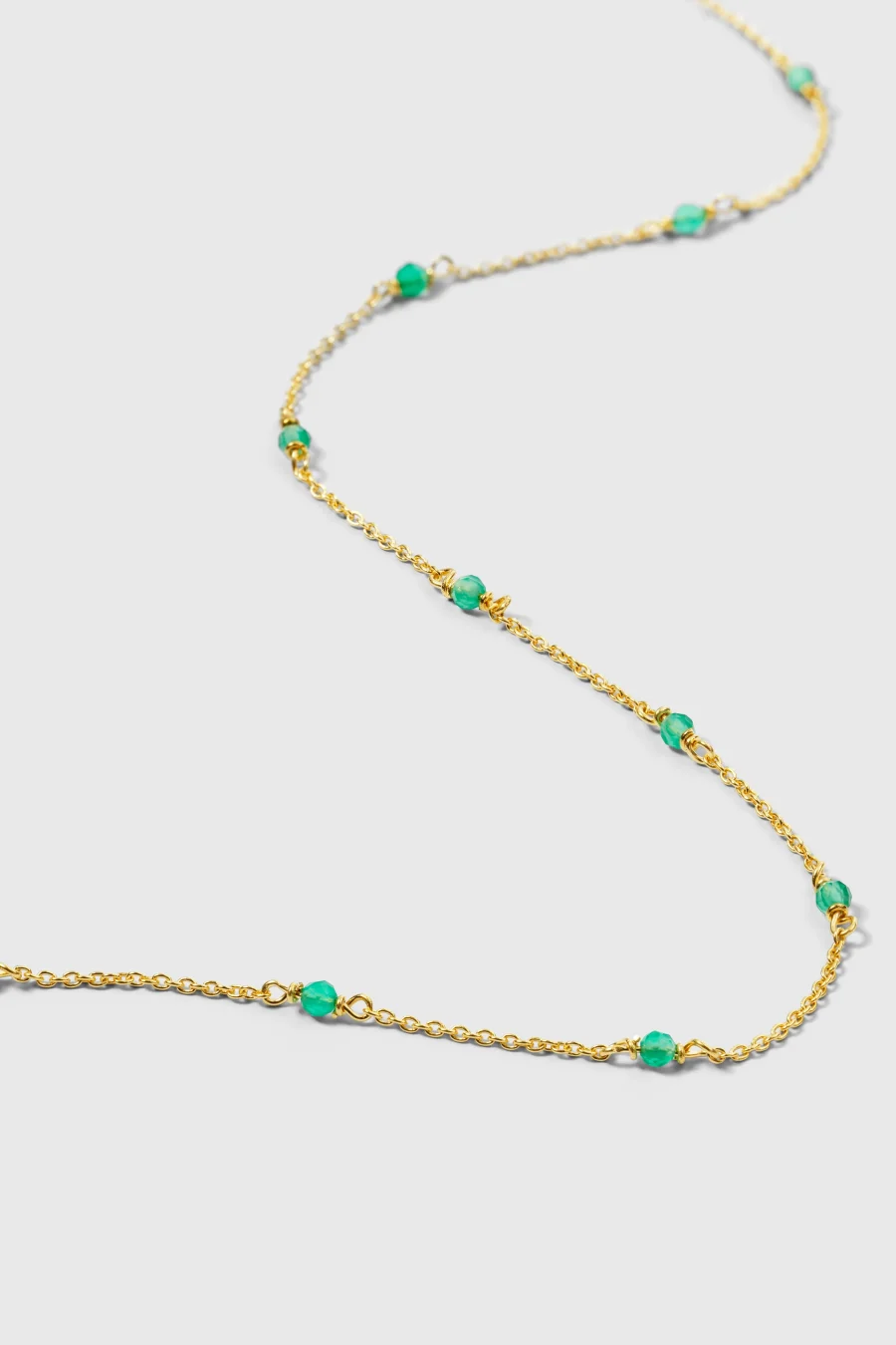Syster P - Halsband Santa Monica Green Guld