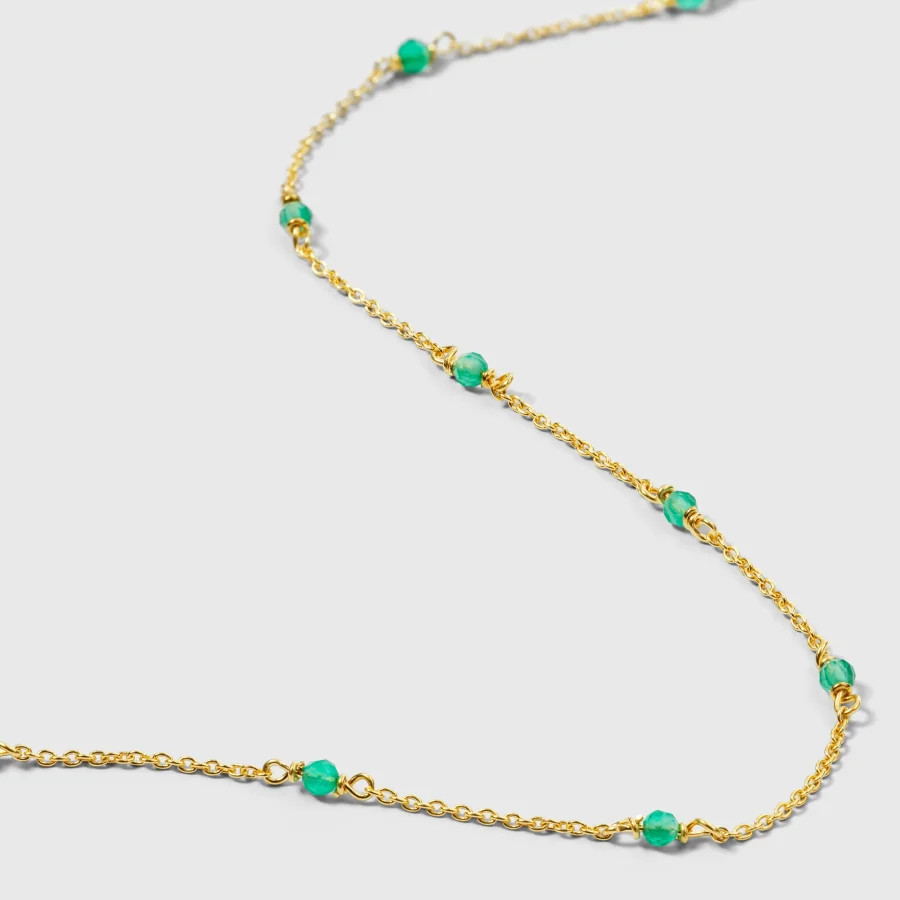 Syster P - Halsband Santa Monica Green Guld