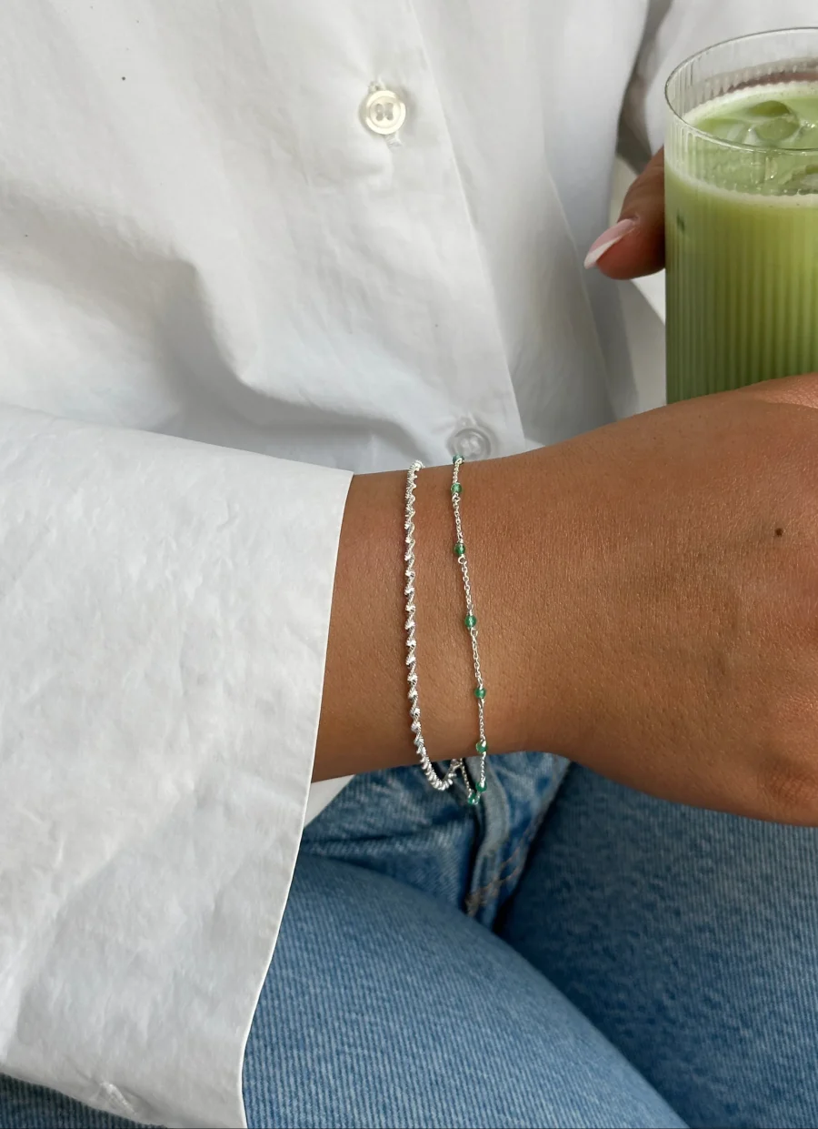 Syster P - Armband Santa Monica Green Silver - Bild 2