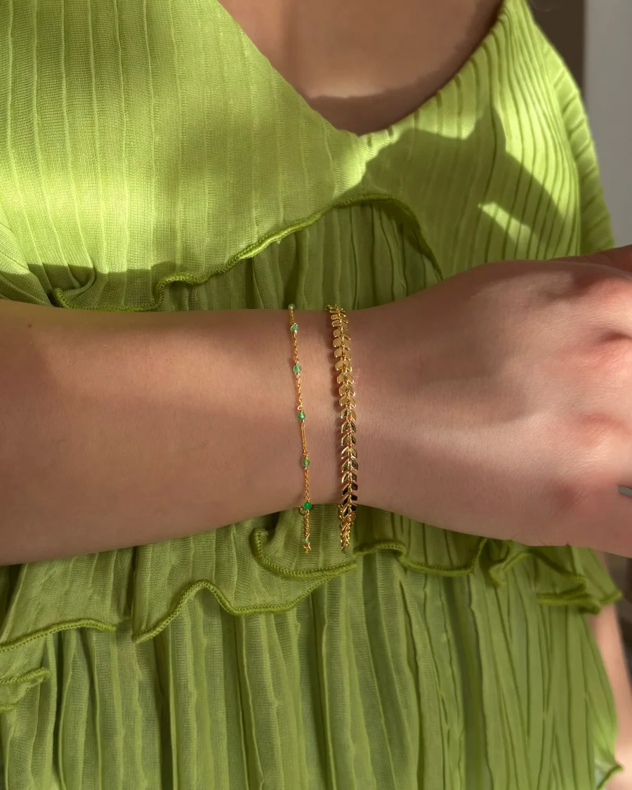 Syster P - Armband Santa Monica Green Guld - Bild 2