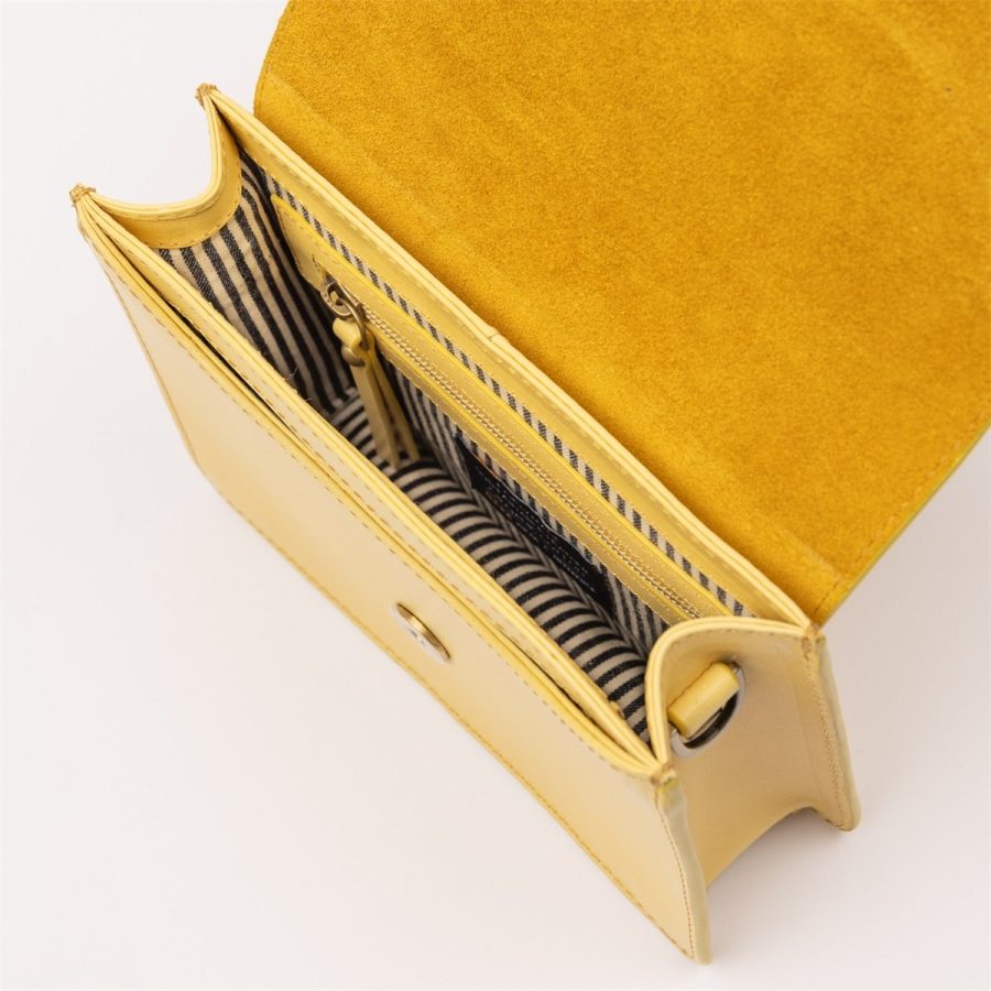 O My Bag - Handväska Audrey Mini Butter Yellow Classic Leather - Bild 3