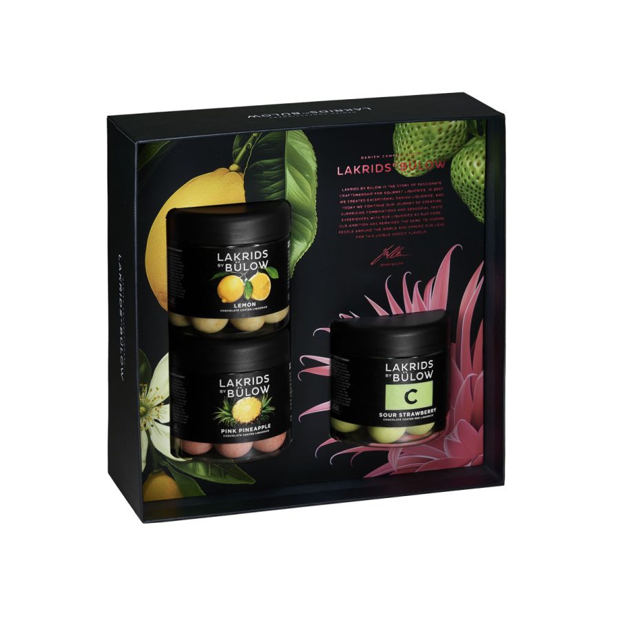 Lakrids by Bülow - Black Box 3xSmall (Lemon/Pink Pineapple/Sour Strawberry)