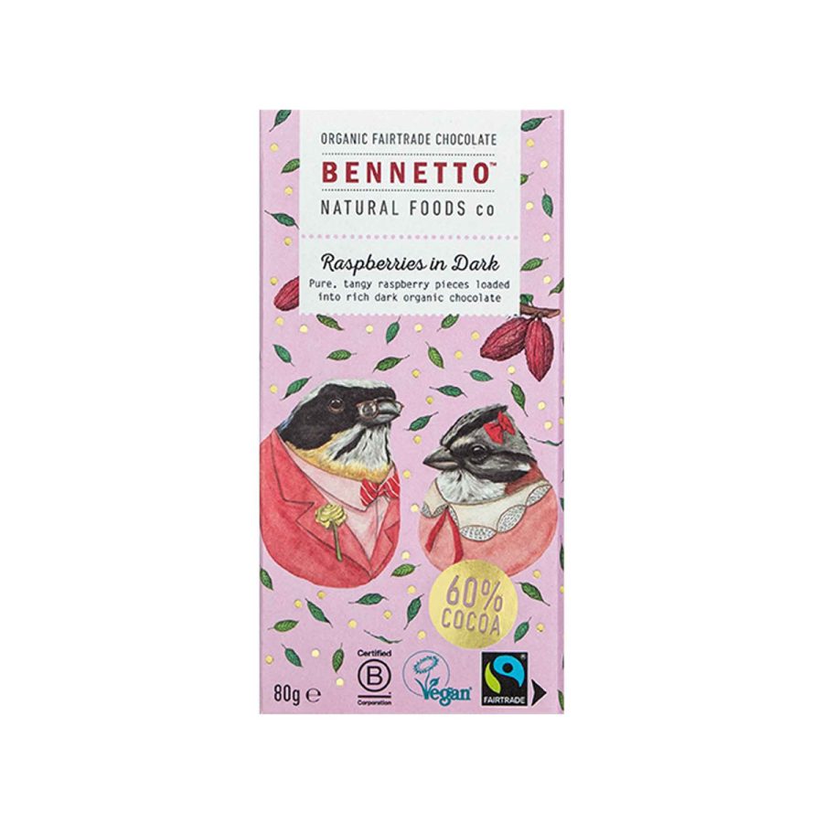 Bennetto - Chokladkaka 60% Raspberries in Dark