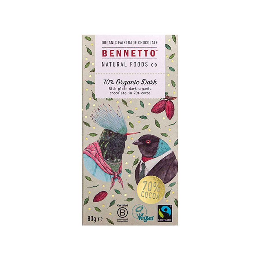 Bennetto - Chokladkaka 70% Organic Dark