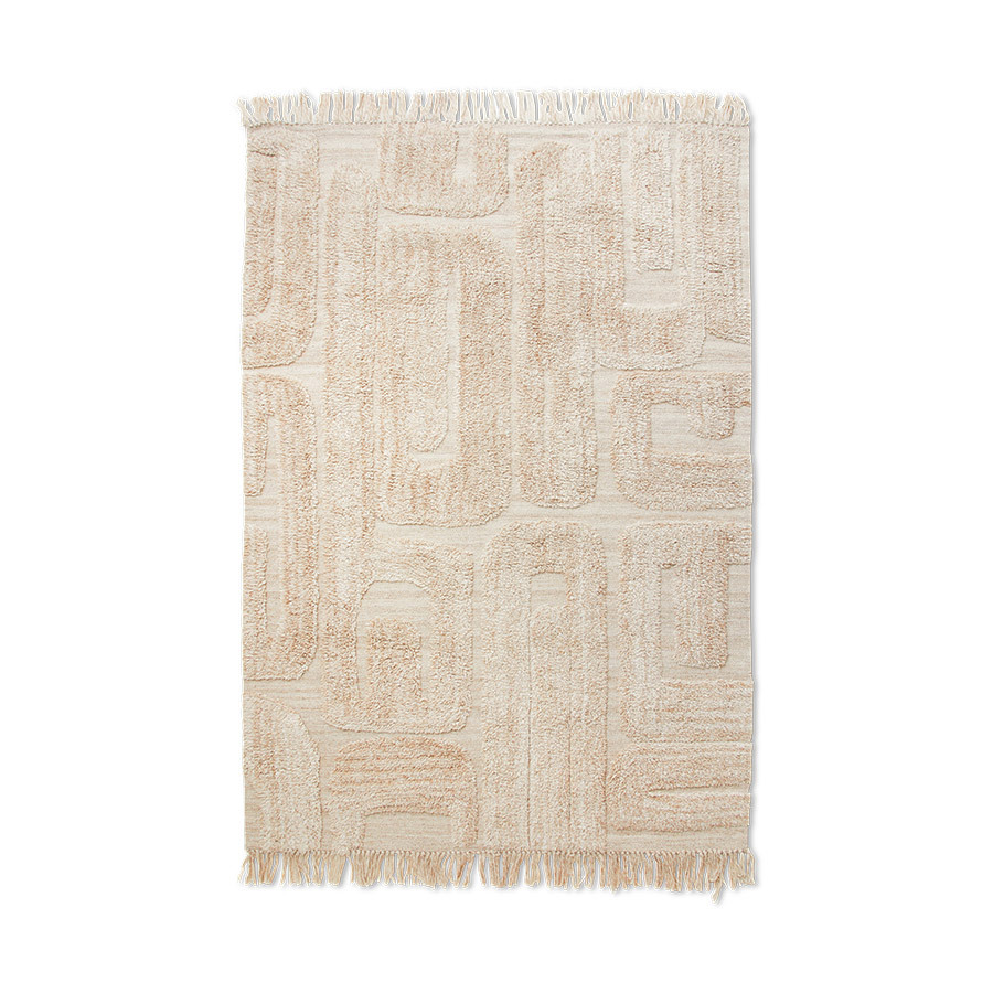 Hk Living - Tufted Rug, Limestone 160x230cm