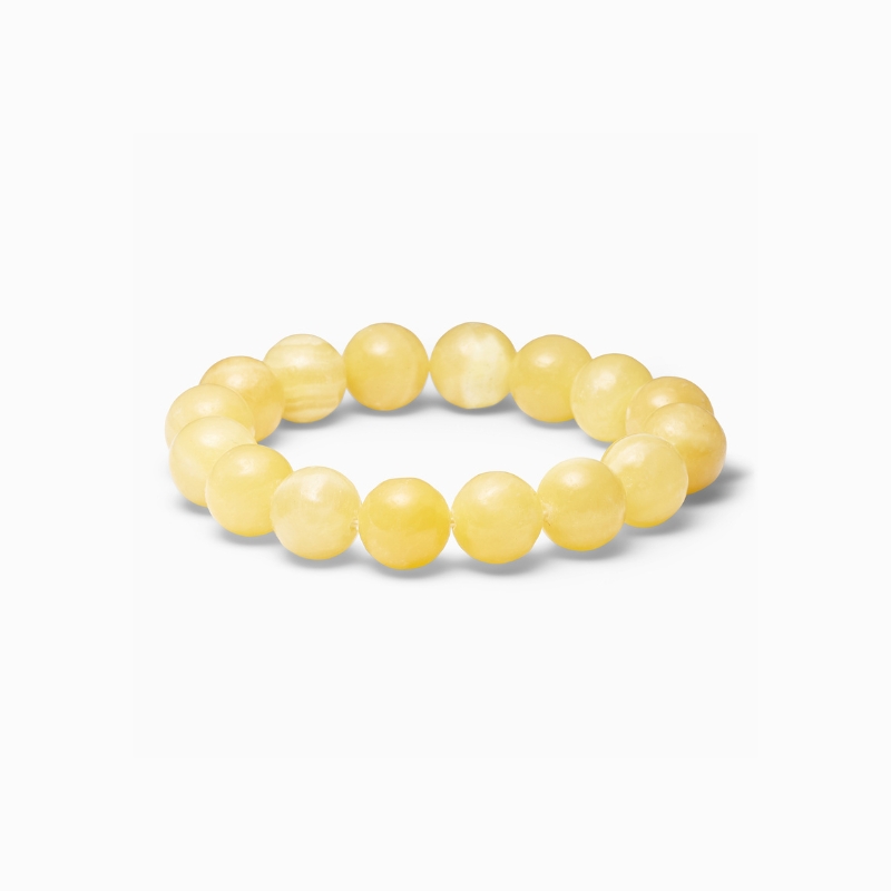 Soï - Armband Chunky, Yellow Jade 12mm