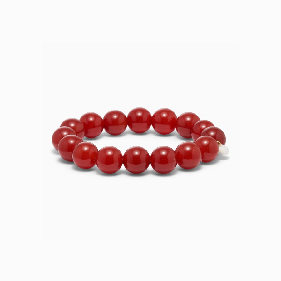 Soï - Armband Chunky, Red Jade 12mm