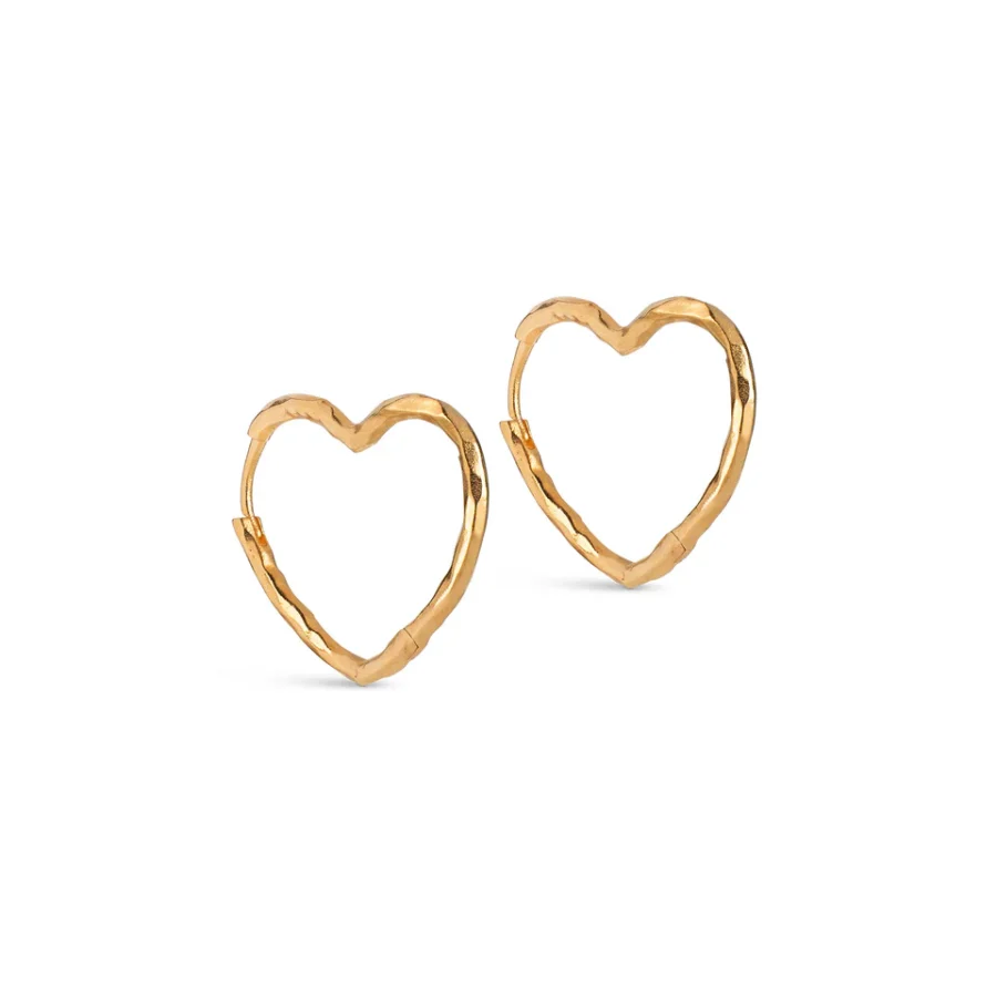 Enamel Copenhagen - Hoops Organic Heart, Medium Guld