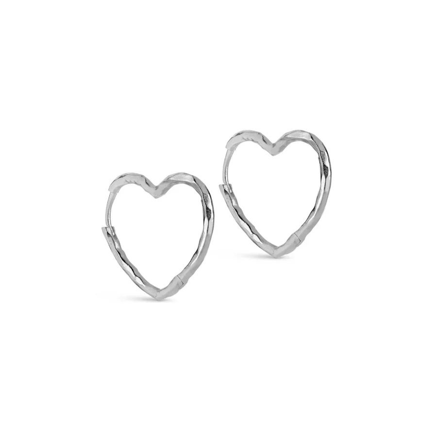 Enamel Copenhagen - Hoops Organic Heart, Medium Silver