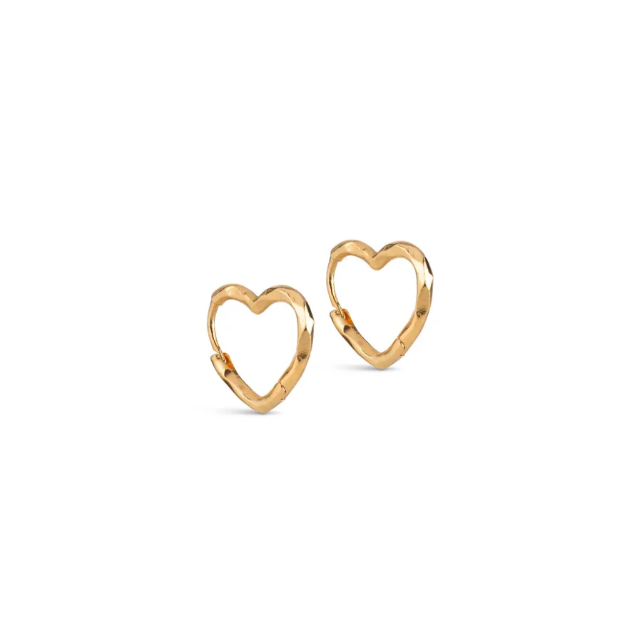 Enamel Copenhagen - Hoops Organic Heart, Small Guld