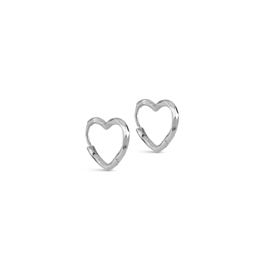 Enamel Copenhagen - Hoops Organic Heart, Small Silver