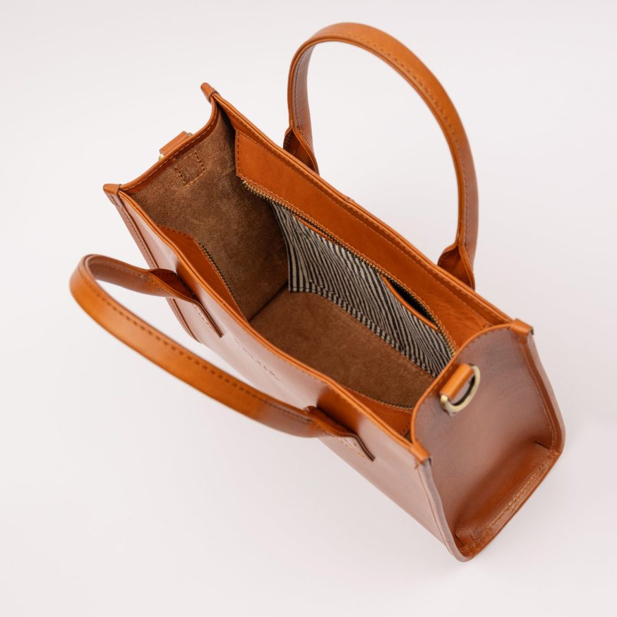 O My Bag - Handväska Jackie Midi Cognac Classic Leather - Bild 3